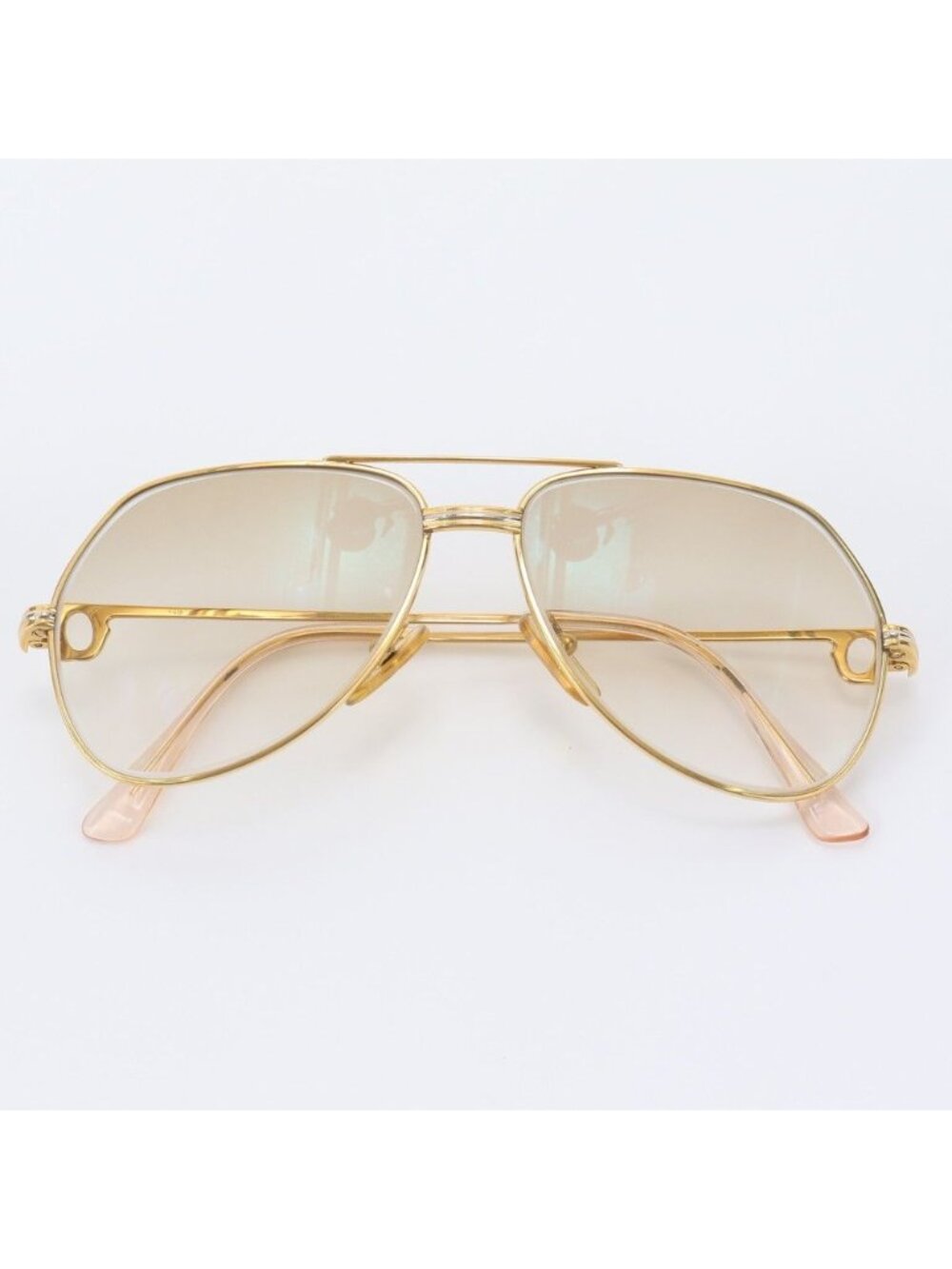 Cartier Trinity Double Bridge Sunglasses Eyewear Gold